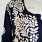 Kaaya Navy Blue Modal Chikankari Kurti