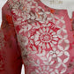 Floral Dusty Pink Cotton Mulmul Chikankari Kurti