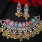 Harshali Dual Shade Oxidised Necklace Set