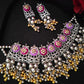 Harshali Dual Shade Oxidised Necklace Set