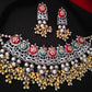 Harshali Dual Shade Oxidised Necklace Set