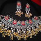 Harshali Dual Shade Oxidised Necklace Set