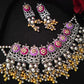 Harshali Dual Shade Oxidised Necklace Set