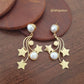 Twinkle Stars Natural Pearl Dangling Earrings