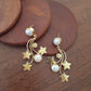 Twinkle Stars Natural Pearl Dangling Earrings