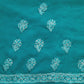 Rama Green Noor Full Jaal Hand Embroidered Lucknowi Chikankari Saree