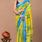 Buy Yellow Linen Saree Online-STORI