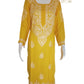 Zaarah Mango Yellow Handcrafted Soft Modal Cotton Chikankari Kurti