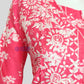 Bloom Bright Pink Printed Mulmul Cotton Chikankari Kurti