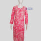 Bloom Bright Pink Printed Mulmul Cotton Chikankari Kurti