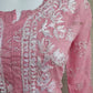 Niha Light Pink Soft Cotton Mulmul Chikankari Kurti & Palazzo Set