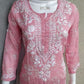 Niha Light Pink Soft Cotton Mulmul Chikankari Kurti & Palazzo Set