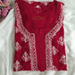 Boota Jaal Style Georgette Handcrafted Chikankari Kurti With Inner