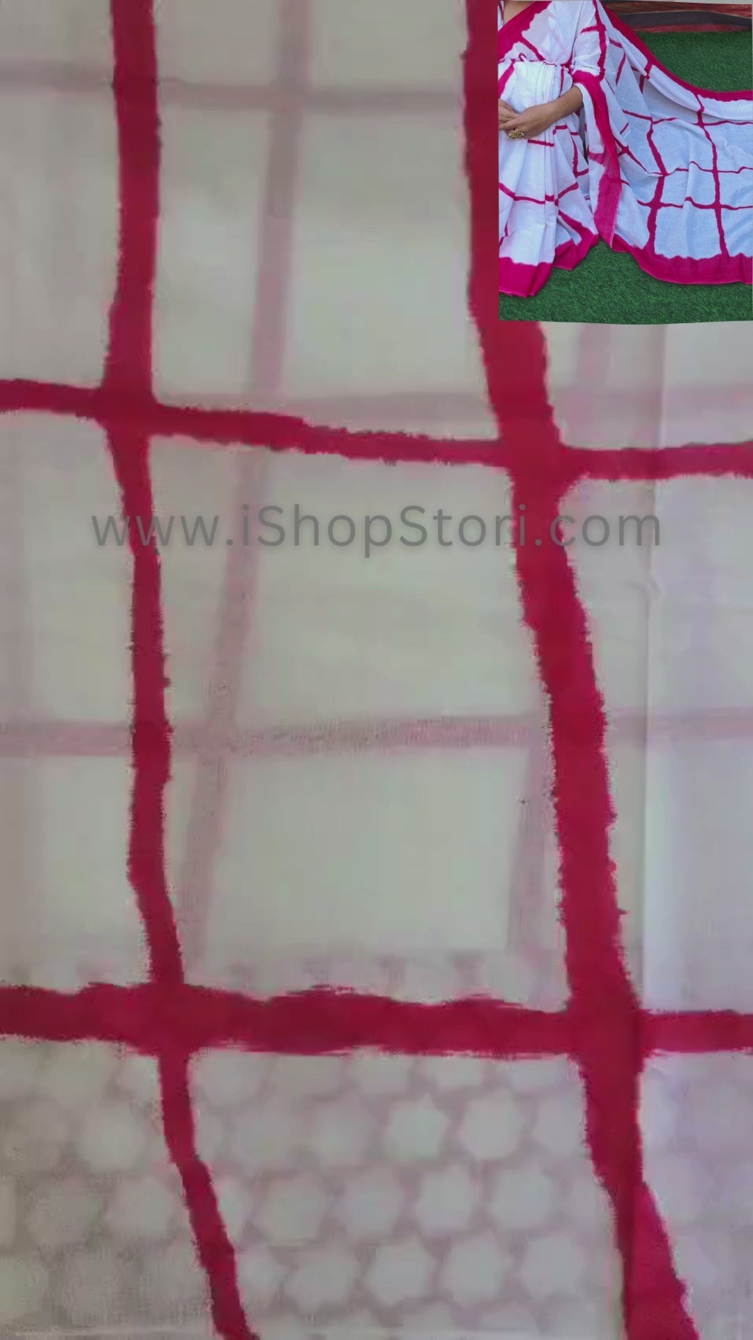 Pink Maze Cotton Mulmul Saree