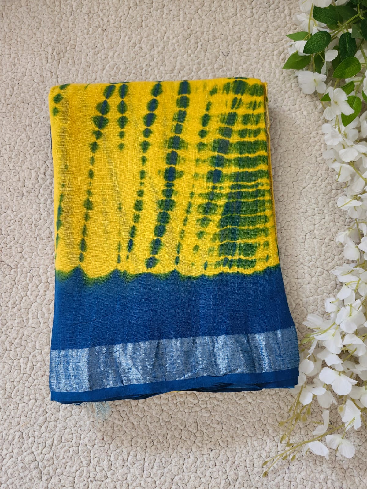 Buy Yellow Linen Saree Online-STORI