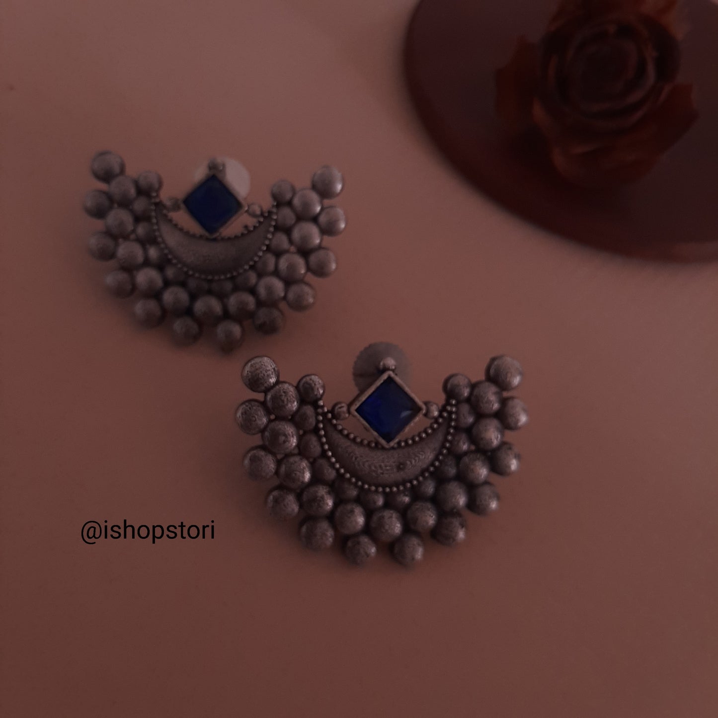 Chandrakor German Silver Earrings
