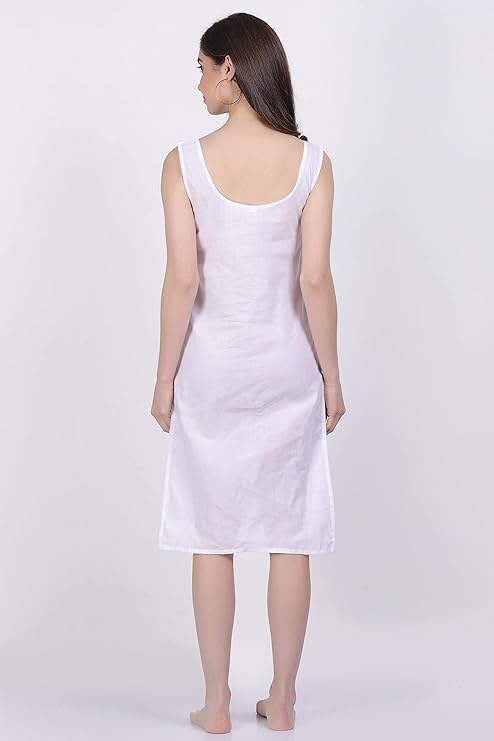 White Cotton Long Inner Slip