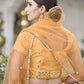 Turmeric Yellow Mirror Work Designer Silk Lehenga