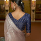 Pastel Mauve Organza Tissue Silk Saree With Designer Blouse