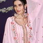 Blush Pink Embroidered Georgette Sharara Set