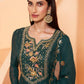 Moss and Mehandi Green Embroidered Georgette Sharara Set