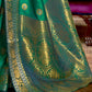 Moss Green Banarasi Soft Silk Saree