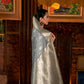 Smoke Grey Handloom Woven Silk Saree