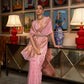 Rose Pink Copper Zari Woven Modal Silk Saree