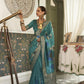 Rama Green Zari Woven Dahlia Handloom Silk Saree