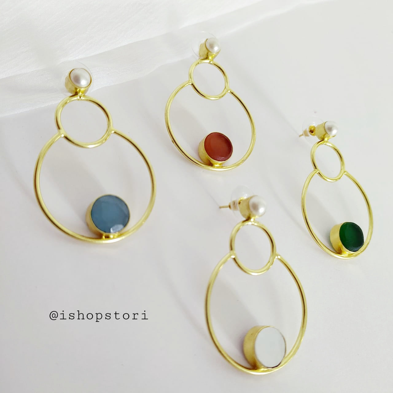 Annmaria Dual Loop Statement Earrings