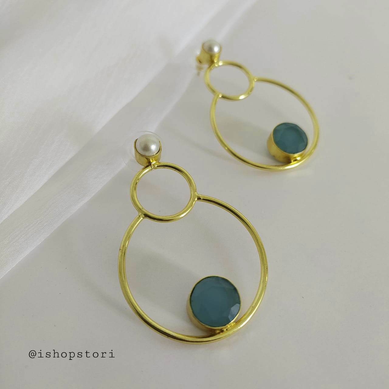 Annmaria Dual Loop Statement Earrings