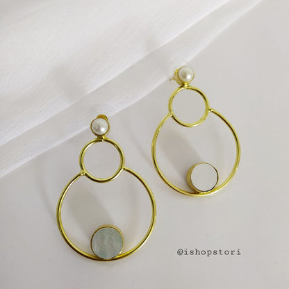 Annmaria Dual Loop Statement Earrings