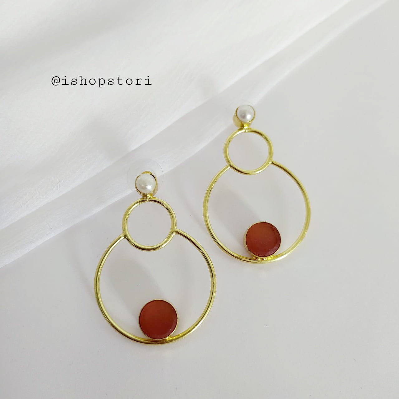 Annmaria Dual Loop Statement Earrings