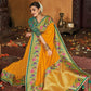 Turmeric Yellow Paithani Silk Saree With Designer Blouse