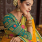 Turmeric Yellow Paithani Silk Saree With Designer Blouse