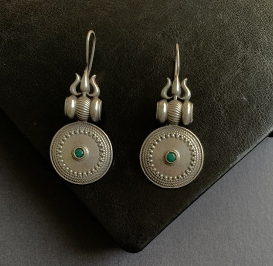 Shakti Oxidized German Silver Statement Earrings