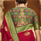 Bridal Red Silk Saree With Designer Patola Blouse