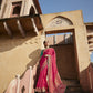 Watermelon Pink Banarasi Silk Saree