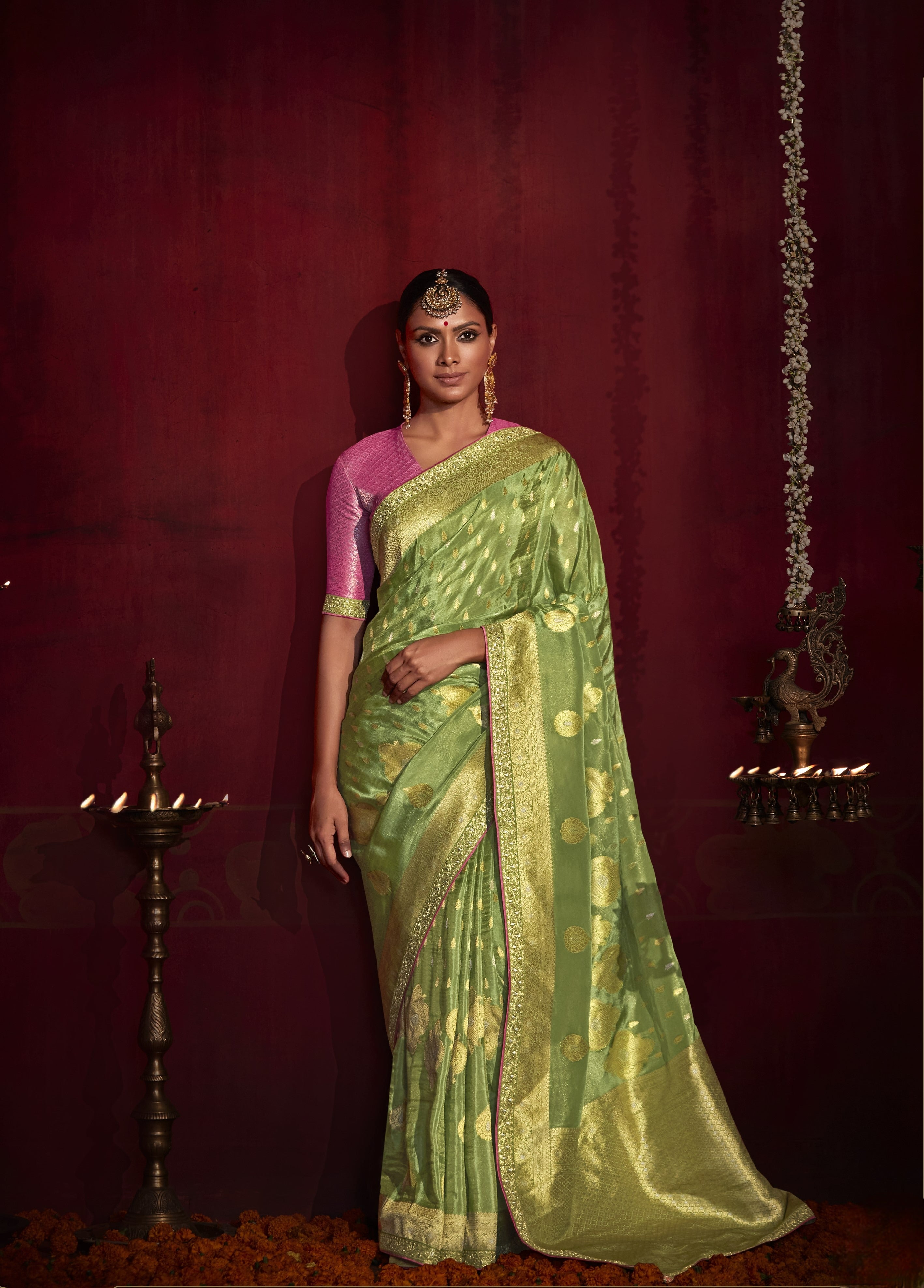 Latest Collection Pure Marble with Chain Work Saree 08 - SareesWala.com
