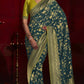 Birch Green Khaddi Georgette Banarasi Silk Saree