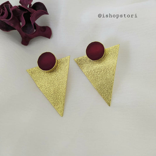 Trikona Statement Earrings