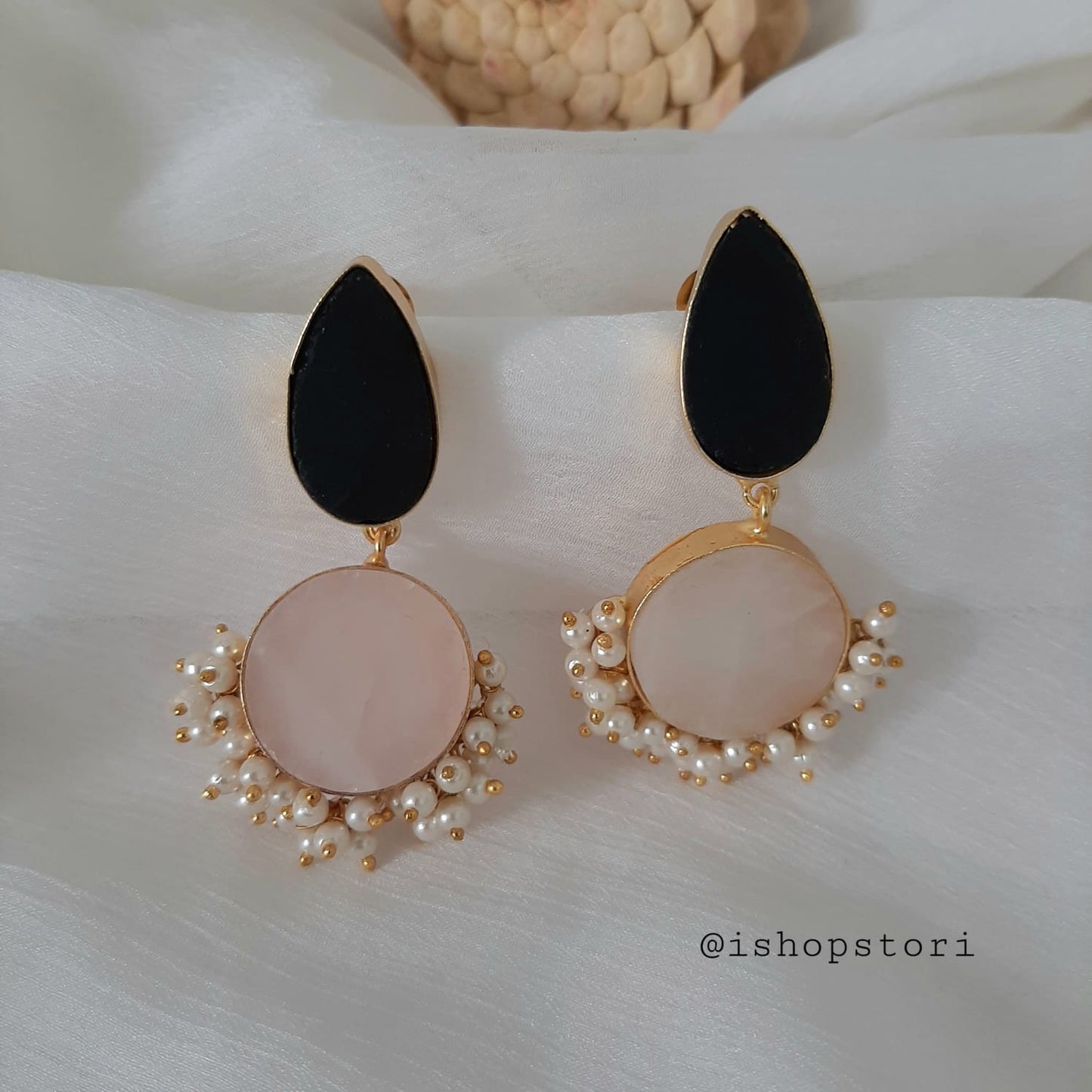 Diya Raw Stone Earrings