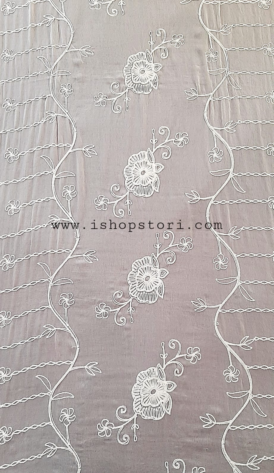 Embroidered Floral Jaal Chiffon Lucknowi Chikankari Dupatta