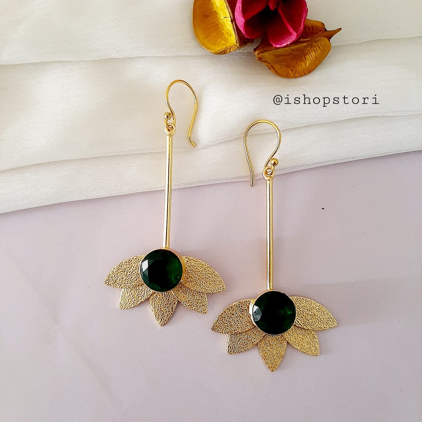 Pushpa Lotus Petal Earrings