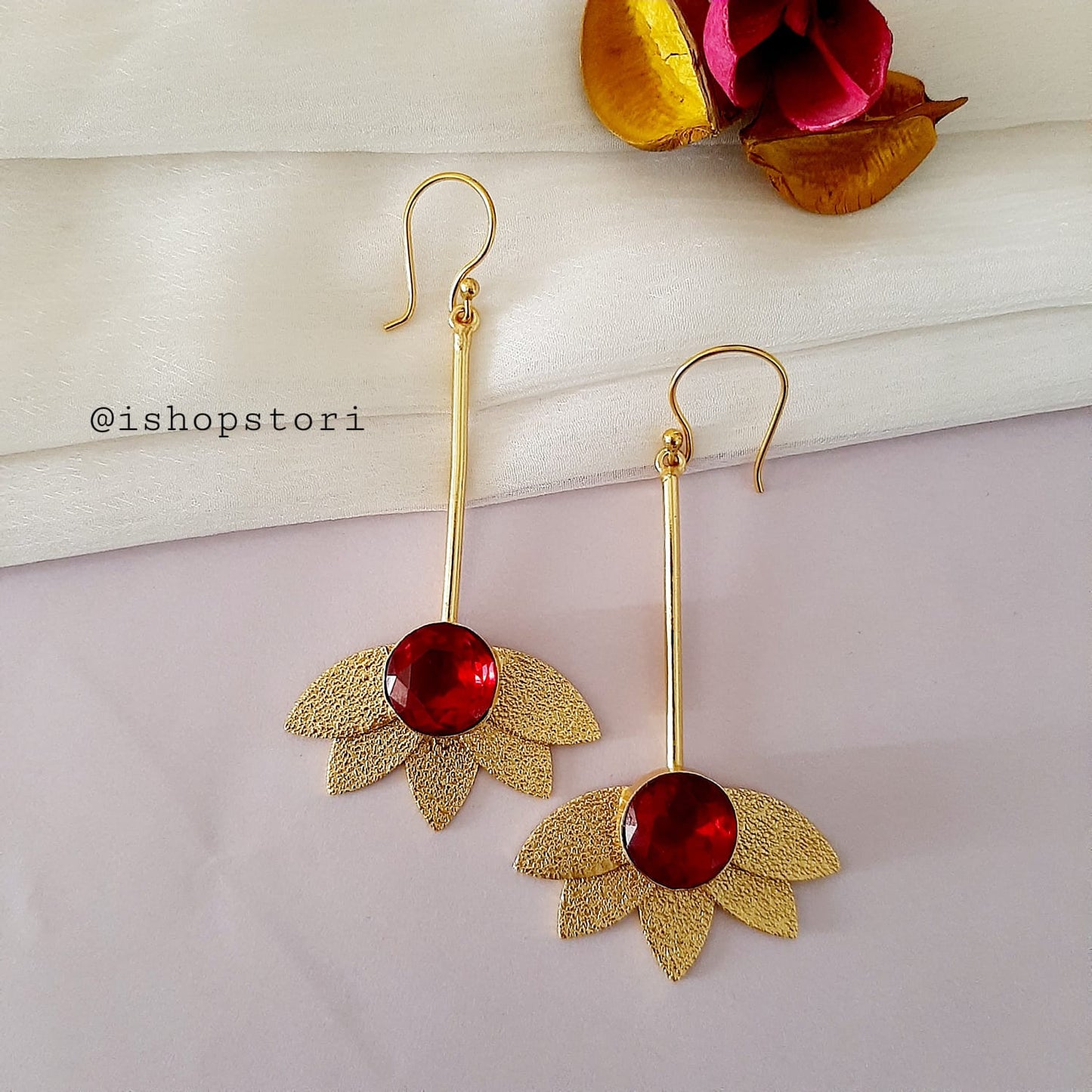 Pushpa Lotus Petal Earrings